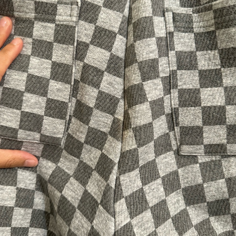 VENCEDE Gray Checkered Sweatpant Joggers w/ Drawstring & Toggles - Picture 8 of 9